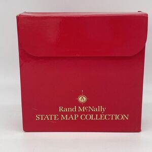 Vintage 1989 Rand McNally States‎ Map Collection 36 States &US Interstate W/CASE
